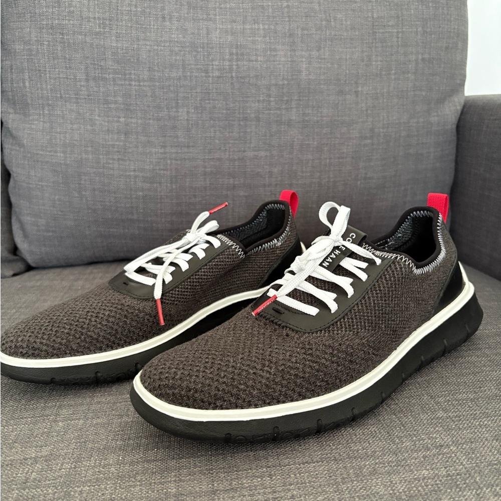 Cole Haan  ZeroGrand 2 Black and Red Knit Oxfords C34704